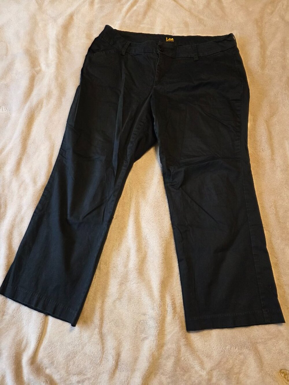 Lee Modern Series Black Stretch Cotton Pants 18W Petite